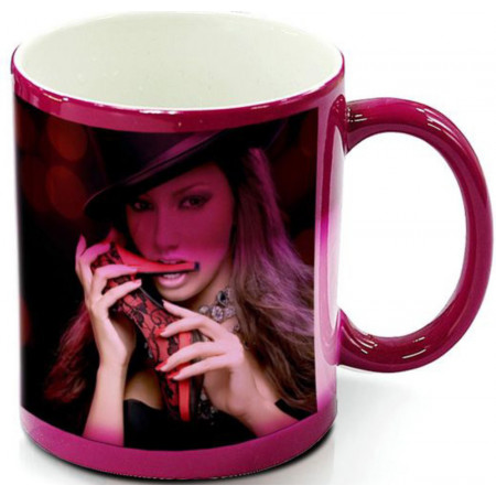 Ghiveci din ceramică (cupă) magic colorat Cameleon cu imprimeul tău